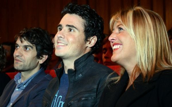Jorge Suárez y Beatriz Sestayo acompañan a Javier Gómez Noya en el Auditorio de Ferrol (foto: Raúl Lomba)