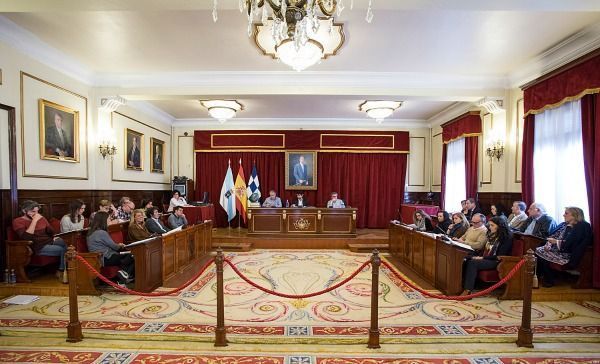 Pleno ordinario del Concello de Ferrol correspondiente al mes de abril y celebrado este jueves (foto: Mero Barral / 13fotos para Ferrol360)